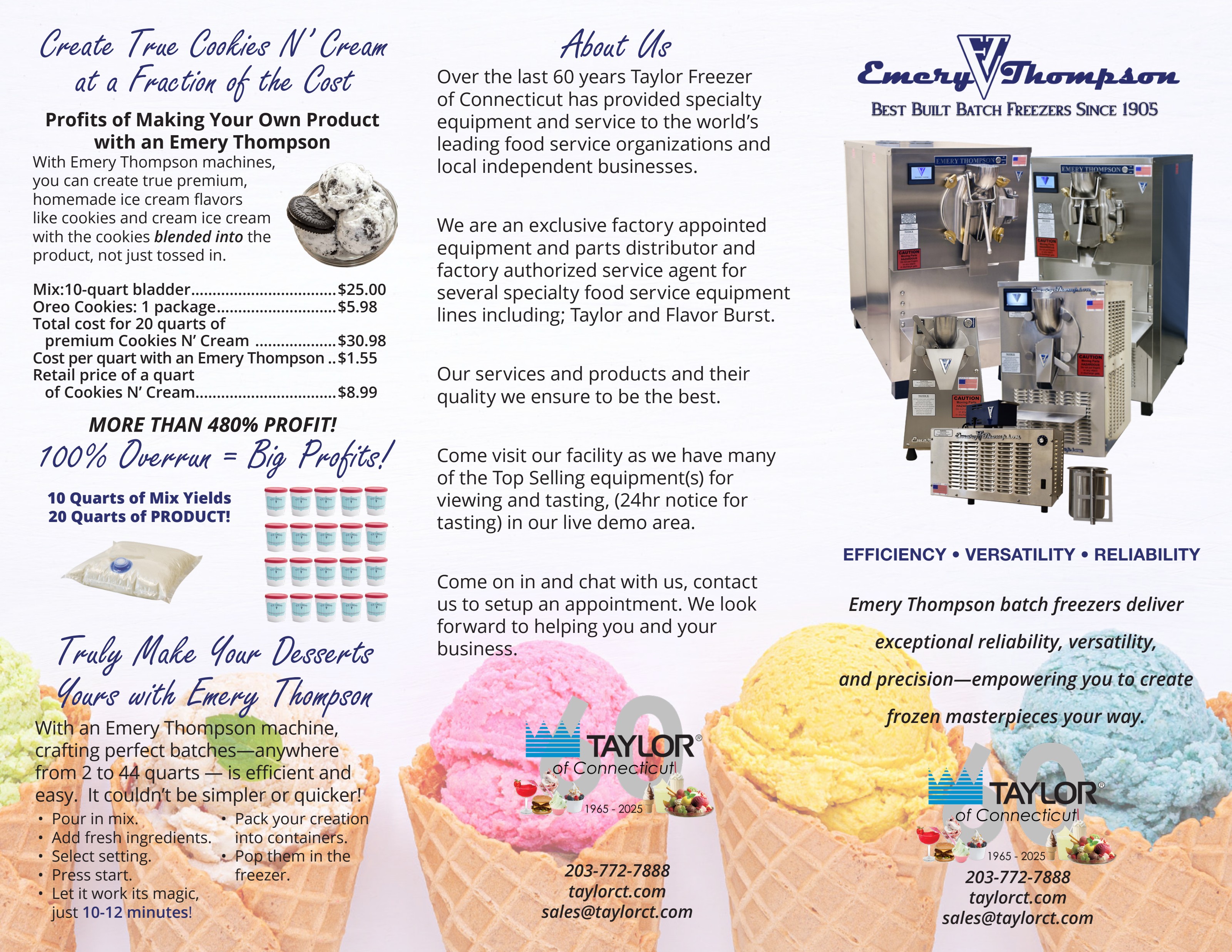 Emery Thompson batch freezers brochure